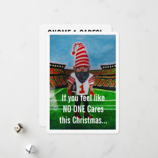 Lustige GNOME 1 Weihnachtskarte Feiertagskarte