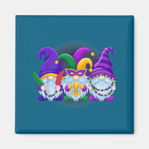 Lustige Gnome Karneval Perlen Party Illustration Magnet