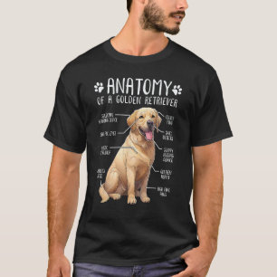 Lustige Golden Retriever Anatomie Hunde Liebhaber T-Shirt