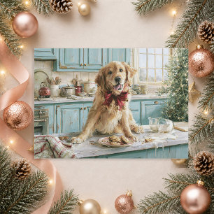 Lustige Golden Retriever-Hunde-Weihnachtskekse Feiertagskarte