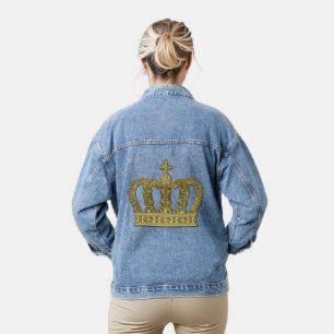 Lustige goldene Krone - Luxus royal 1 Jeansjacke