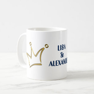 Lustige goldene Krone - Luxus royal 1 Kaffeetasse