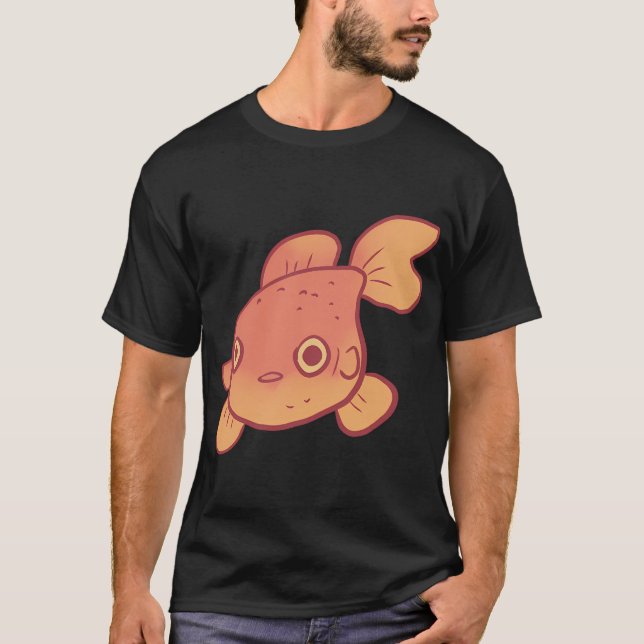 Lustige Goldfisch-Kunst T-Shirt (Vorderseite)