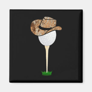 Lustige Golf Cowboy Bekleidung Feiertags Golfball  Magnet