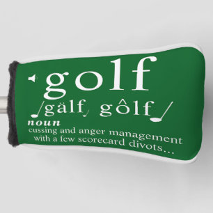 Lustige Golf-Definition Ärger-Management Humor Pun Golf Headcover