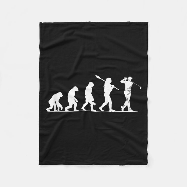 Lustige Golf-Evolution Geschenk für Golfer Fleecedecke (Vorderseite)