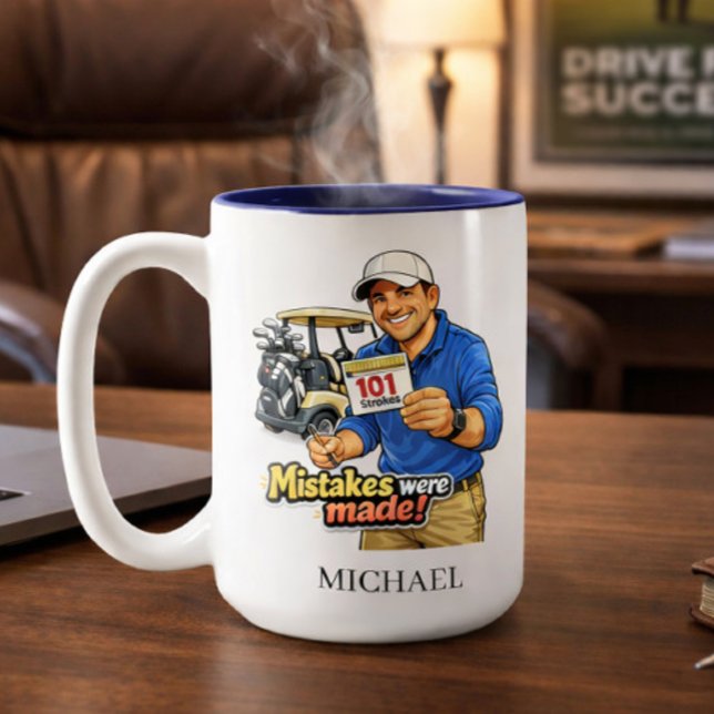 Lustige Golf-Panne Personalisierte Kaffeetasse (Von Creator hochgeladen)