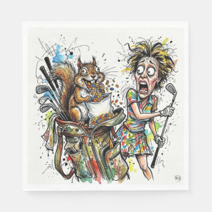 Lustige Golf-Papier-Luncheon-Servietten Serviette