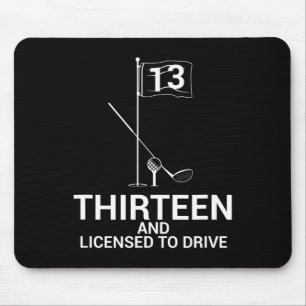 Lustige Golf-Sprüche Teen-Golfer 13. Geburtstag Mousepad