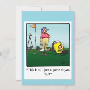 Lustige Golf-Themen-Einladung zur Hochzeitstagfeie Einladung