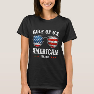 Lustige Golf Von USA Rot Weiß Und Blau Sungles  T-Shirt
