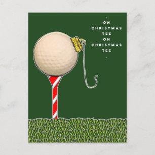 lustige Golf-Weihnachtskarte Feiertagspostkarte