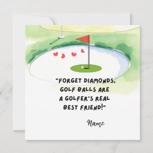 Lustige Golf-Zitate für den Valentinstag der Golfe Feiertagskarte