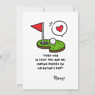 Lustige Golf-Zitate für den Valentinstag der Golfe Feiertagskarte