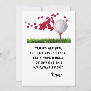 Lustige Golf-Zitate zum Valentinstag für Golfer Feiertagskarte