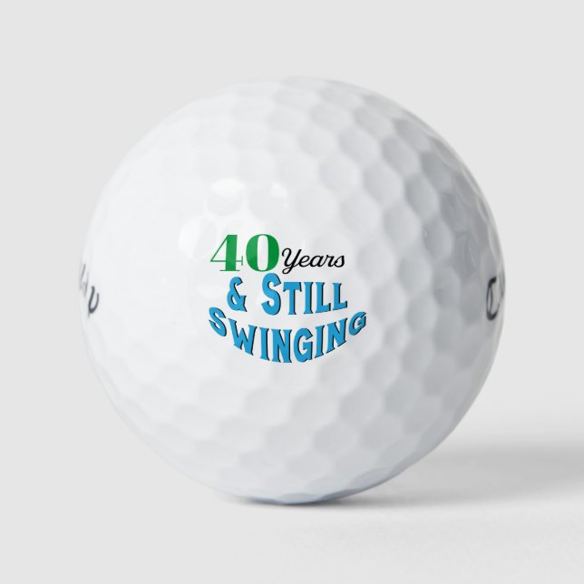 Lustige Golfbälle 40. Geburtstag (Vorderseite)