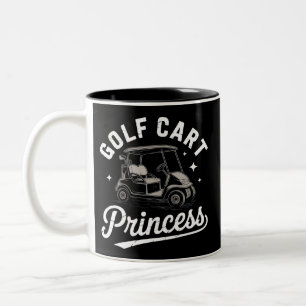 Lustige Golfwagen Prinzessin Sarkastische Golf Dam Zweifarbige Tasse