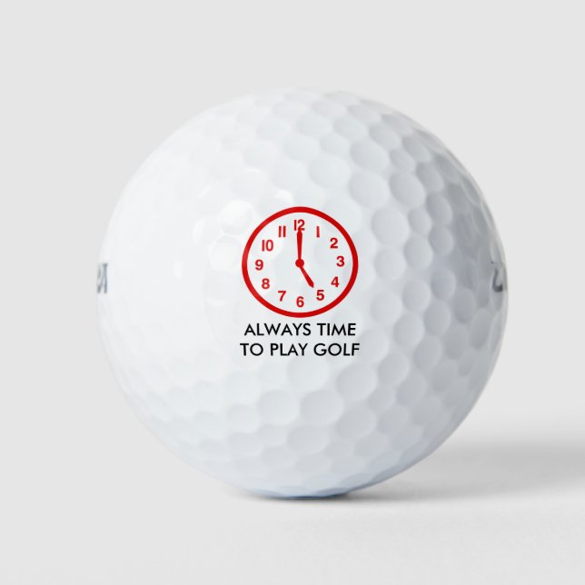 Lustige Golfzeit Golfball (Vorderseite)