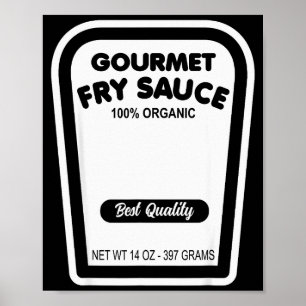 Lustige Gourmet-Frites-Sauce Einfacher Halloween-G Poster