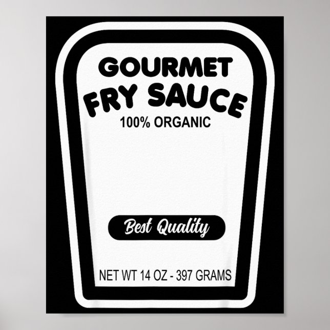Lustige Gourmet-Frites-Sauce Einfacher Halloween-G Poster (Vorne)