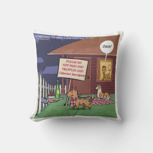 Lustige Gourmet-Hunde Baumwoll-Kissenhülle Kissen