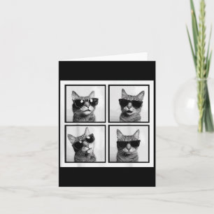Lustige Grafik Katzen Fotobooth Selfie Lustig _3  Karte