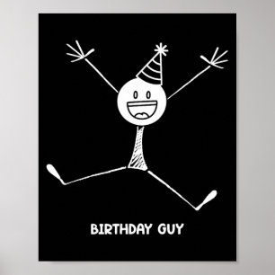 Lustige Grafik zum Geburtstag für einen coolen Geb Poster