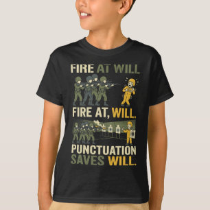 Lustige Grammatik Interpunktion Humor Englischlehr T-Shirt