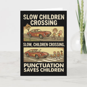 Lustige Grammatik Interpunktion rettet Kinder Engl Karte