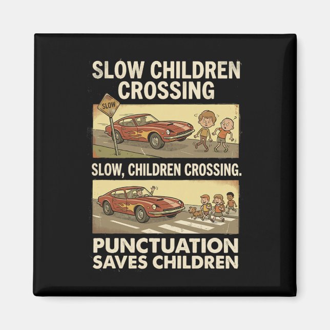 Lustige Grammatik Interpunktion rettet Kinder Engl Magnet (Vorne)
