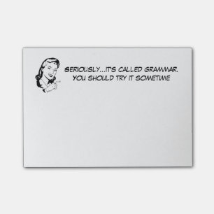 Lustige Grammatik-Nazi Post-it Klebezettel