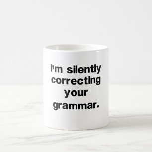 Lustige Grammatik-Tasse Tasse