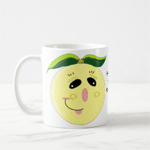 Lustige Grapefruit Cartoon Tasse