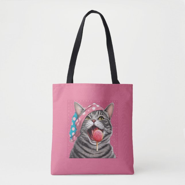 Lustige Graue Tabby-Katze Sommer-Sachen (Vorderseite)