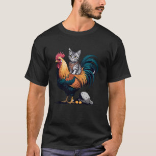 Lustige Graue Tabby-Samurai-Haustier-Katze Reitet T-Shirt