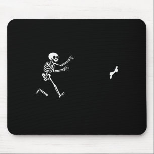 Lustige Great Dane Laufendes Skelett Halloween Mousepad