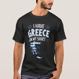 Lustige Griechenland Karte Hellenen Staatsbürgersc T-Shirt