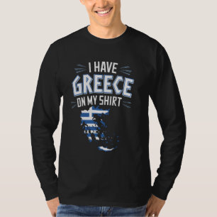 Lustige Griechenland Karte Hellenen Staatsbürgersc T-Shirt