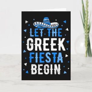 Lustige Griechische Party Lass die Griechische Fie Karte