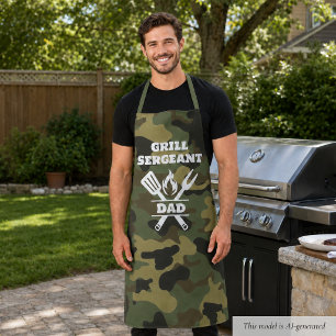 Lustige Grill Sergeant Camo-Schürze Schürze