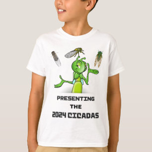 Lustige Grille präsentiert Zikaden Bugs Insekten I T-Shirt