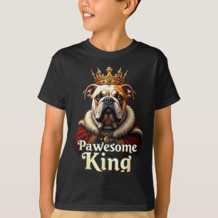 Lustige großartige englische Bulldoggen-König-Hund T-Shirt