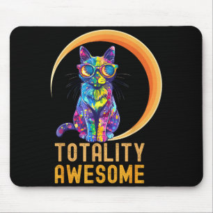 Lustige großartige Katze USA Sonnenfinsternis Tota Mousepad