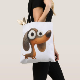 Lustige große Augen Dachshund Wursthund Illustrati