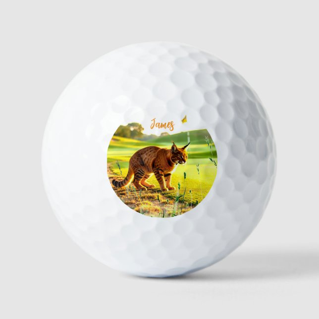 Lustige große Golfbälle für Katzen (Vorderseite)
