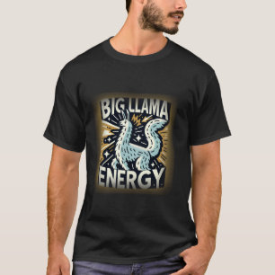 Lustige große Llama-Energie Vintage Retro Humor Al T-Shirt