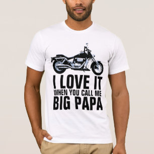 LUSTIGE GROSSE PAPA MOTORRAD MÄNNER T-SHIRTS