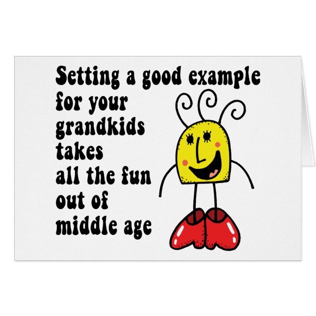 Lustige Großmutter (Vorderseite (Horizontal))