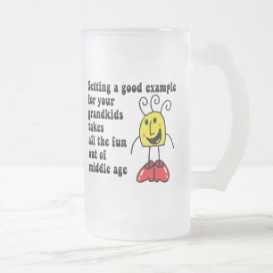 Lustige Großmutter Mattglas Bierglas