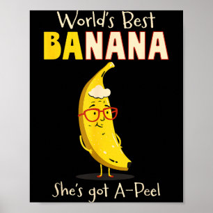 Lustige Großmutter World's Nana Banana Pun  Poster